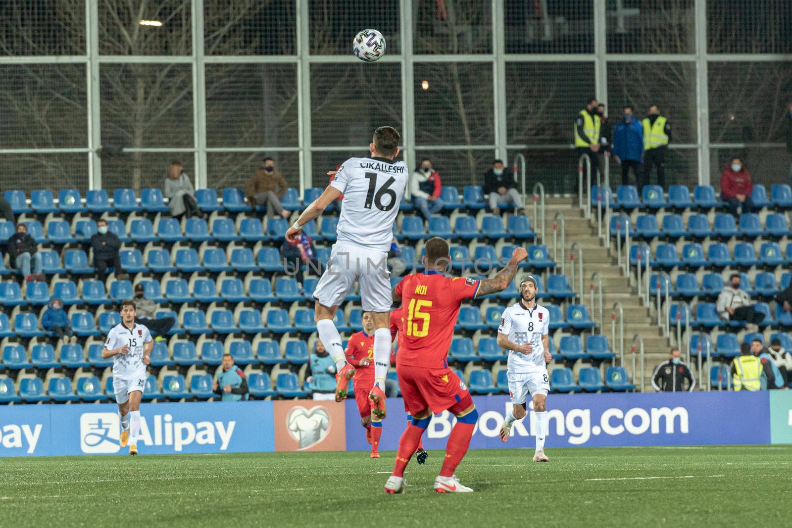 Andorra La Vella, Andorra : 2021 March 25 : Sokol Cikalleshi ALB in the Qatar 2022 World Cup Qualifying match.