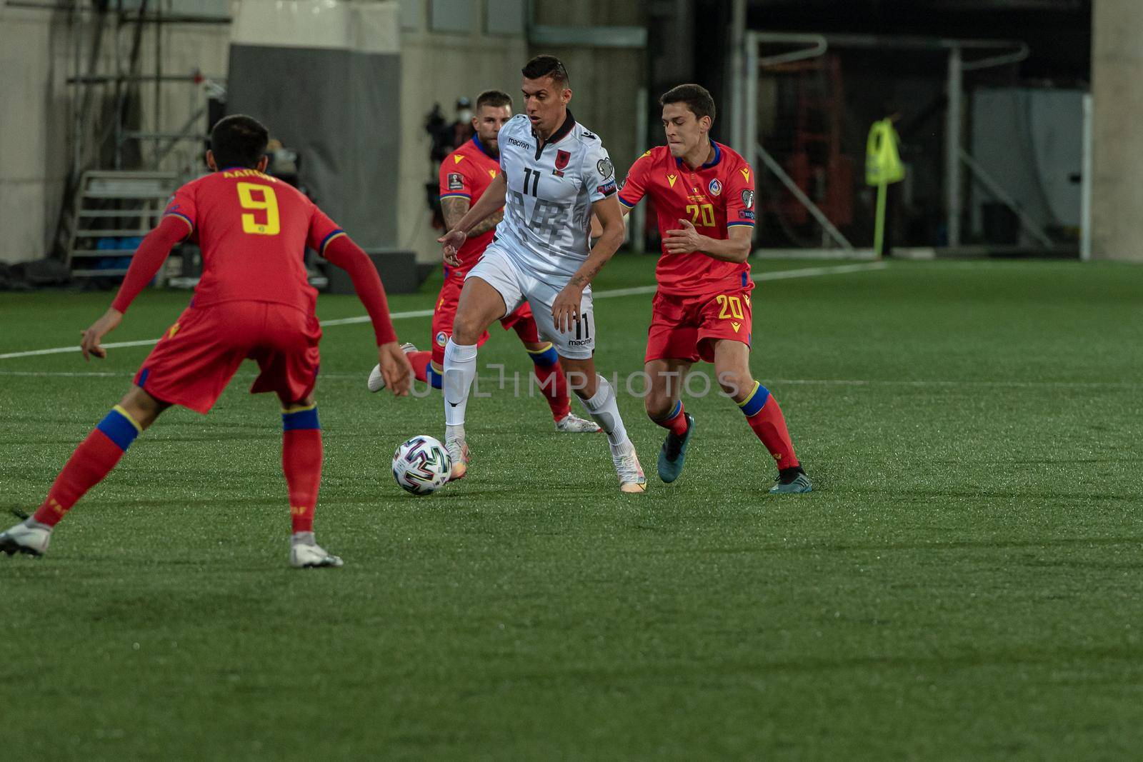 Andorra La Vella, Andorra : 2021 March 25 : Myrto Uzuni ALB in the Qatar 2022 World Cup Qualifying match.