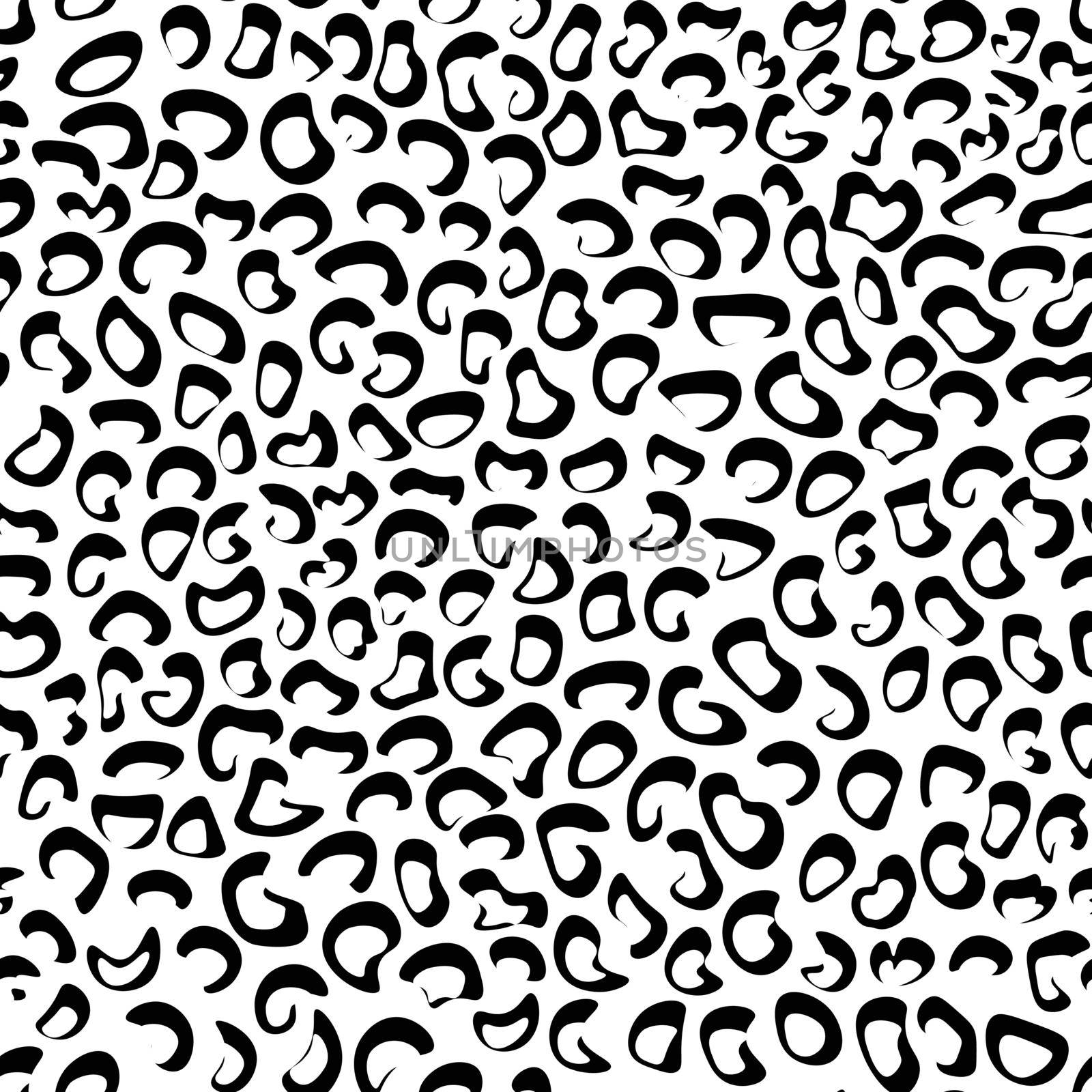 Abstract modern leopard seamless pattern. Animals trendy background. Black and white decorative vector illustration for print, card, postcard, fabric, textile. Modern ornament of stylized skin.