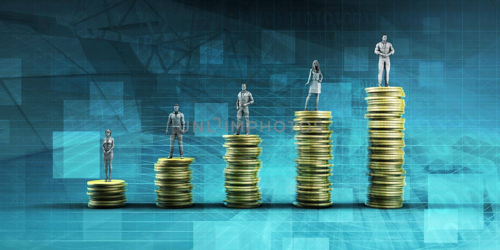 Business Chart Abstract Background Financial People Theme