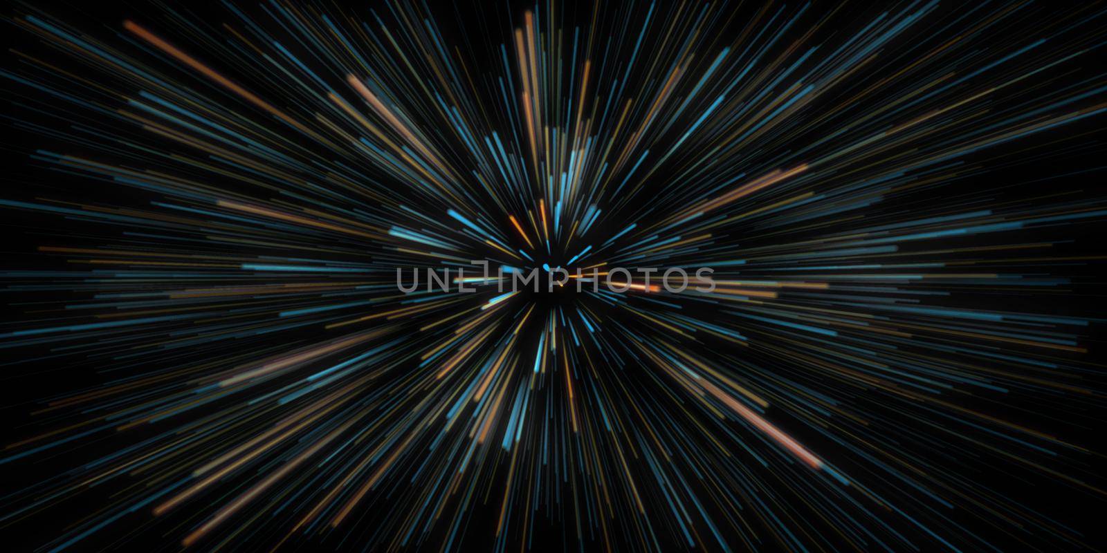 Warp Speed Abstract Background in Space Concept