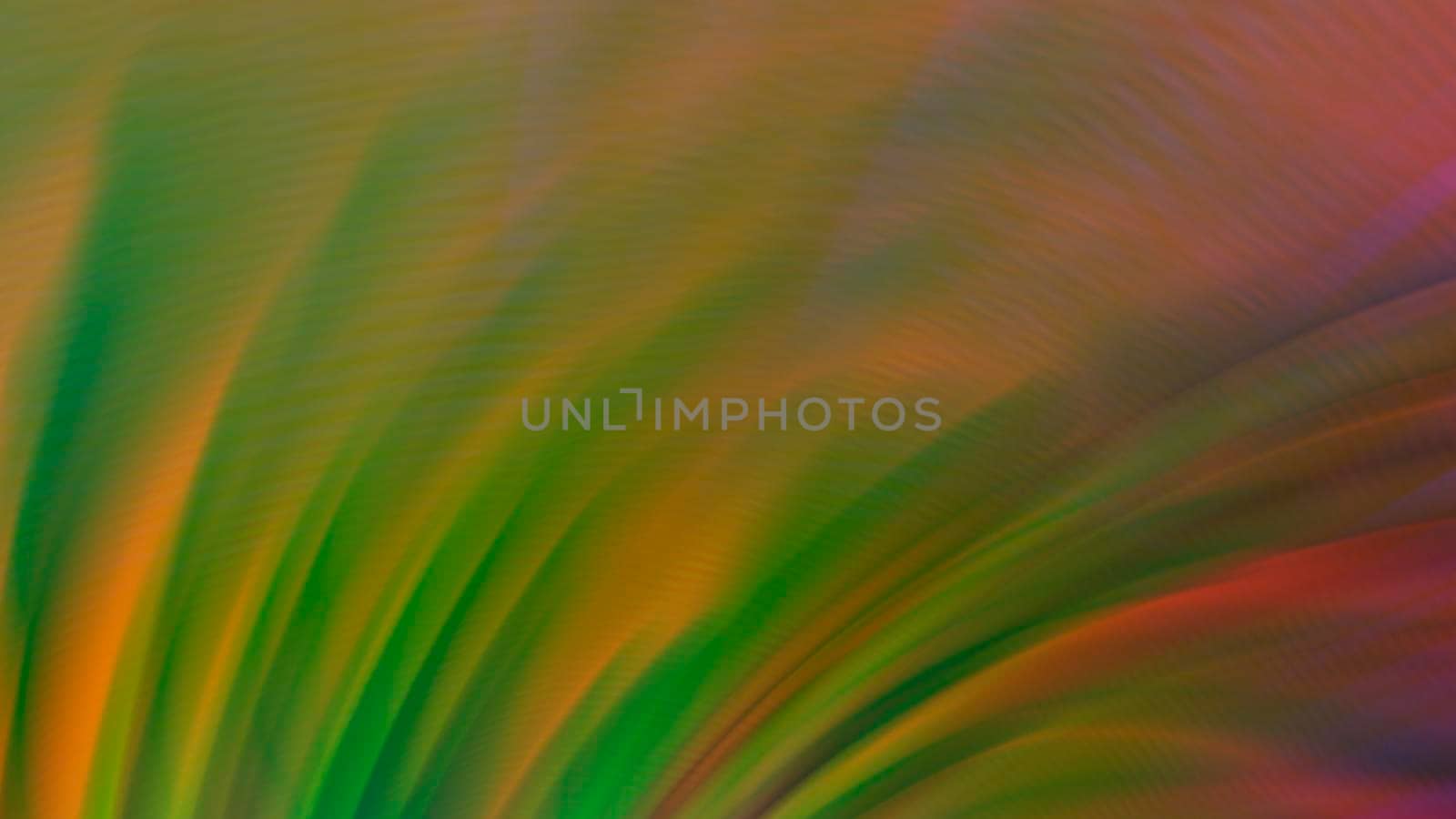 Abstract blurry green background with rainbow highlights.