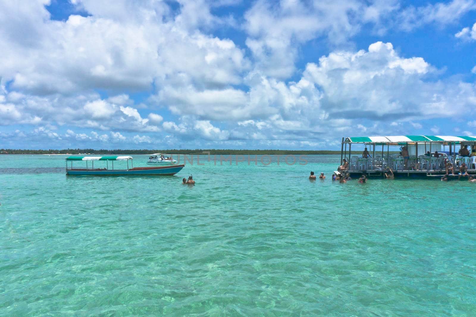 Morro de Sao Paulo, Boipeba Tropical beach view, Bahia, Brazil, South America