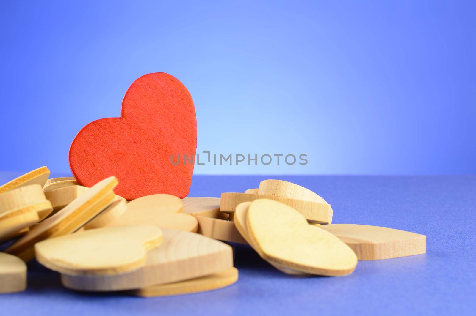Red Wood Heart Shape by AlphaBaby