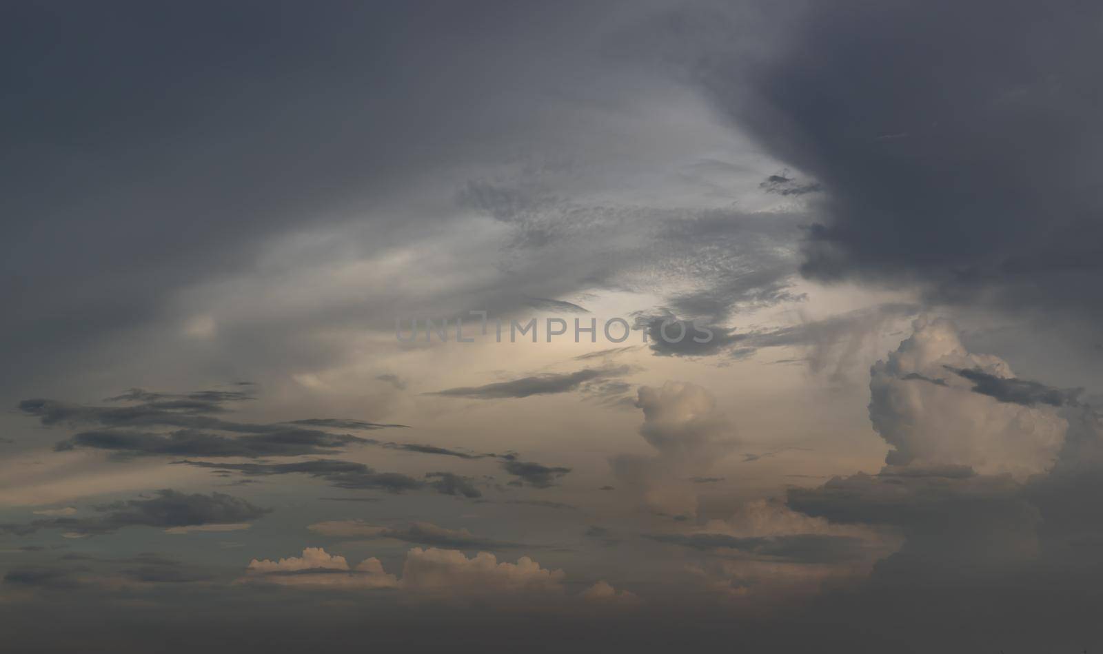 Beautiful clouds in the Beautiful sky at Before sunset. Copy space, No focus, specifically.