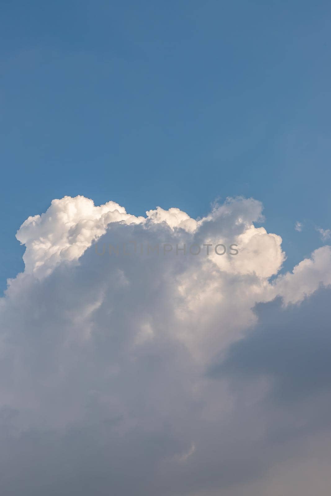 The cloudy beautiful sky with the light shining from the sun. The softness of the cloud creates a feeling of relaxation. copy space.