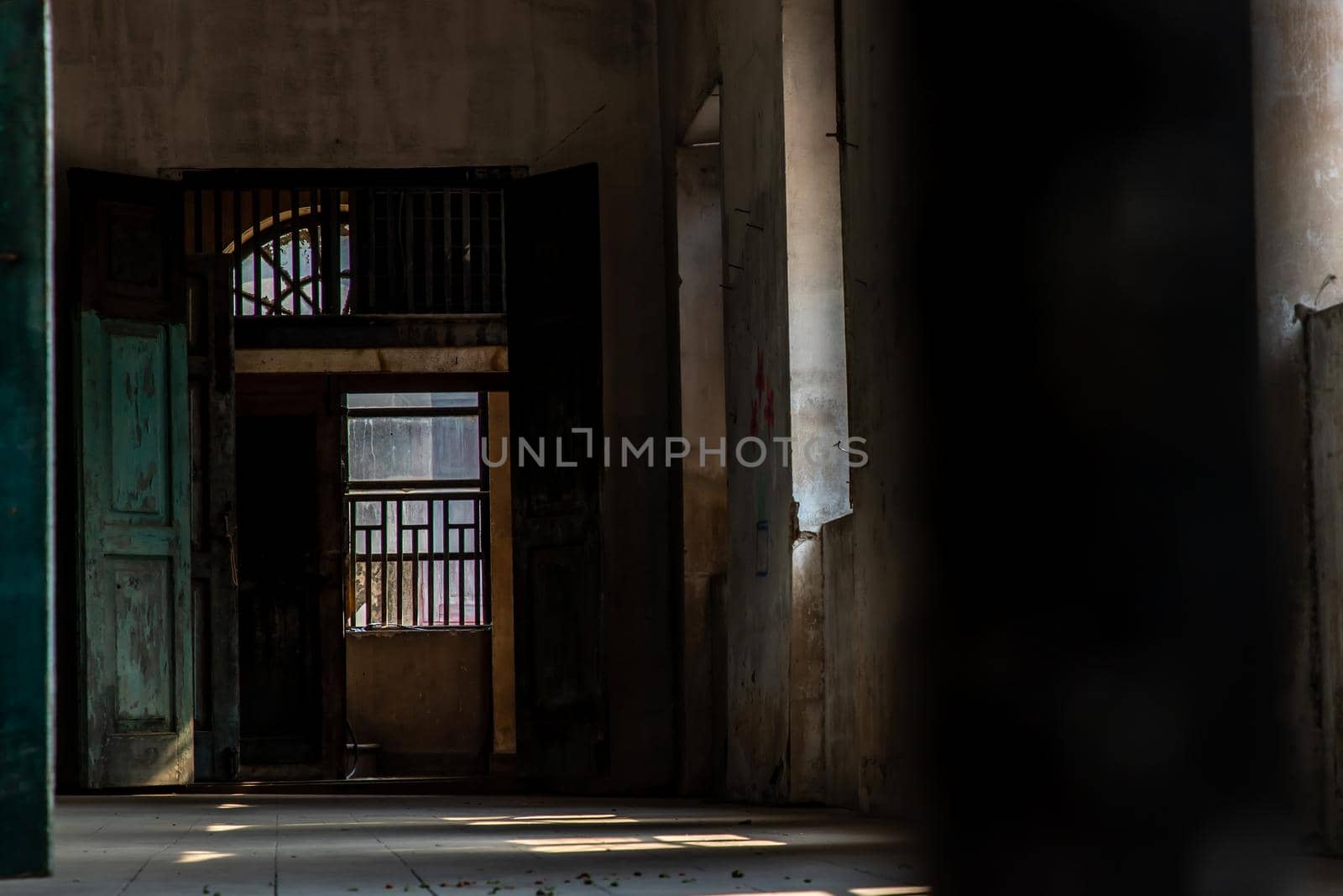 Bangkok, Thailand - Feb 2, 2020 : Within The old customs house Or Old bang rak fire station. One of more than 120 years old architecture, another tourist attraction in Thailand That people like to take pictures. Old buildings.