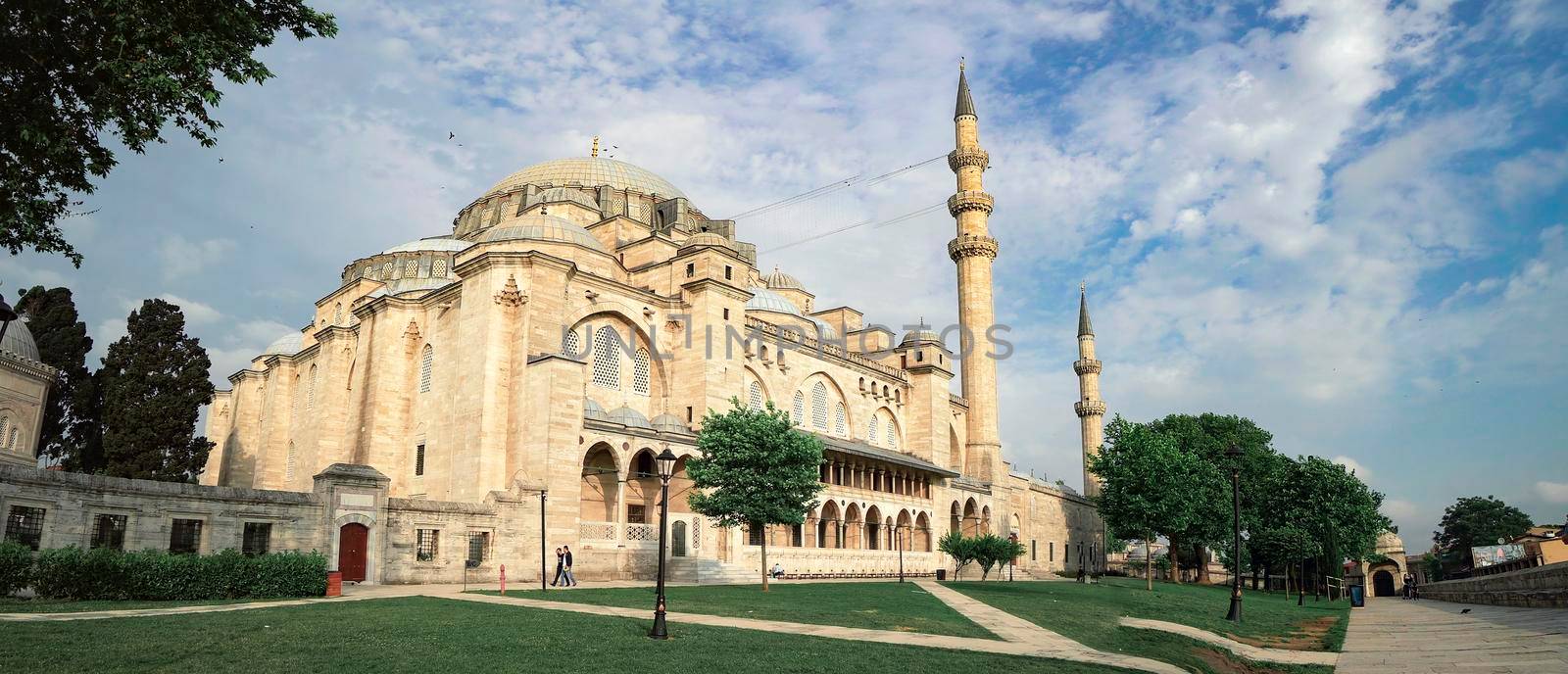 View of the majestic Suleiman Mosque in Istanbul, Turkey