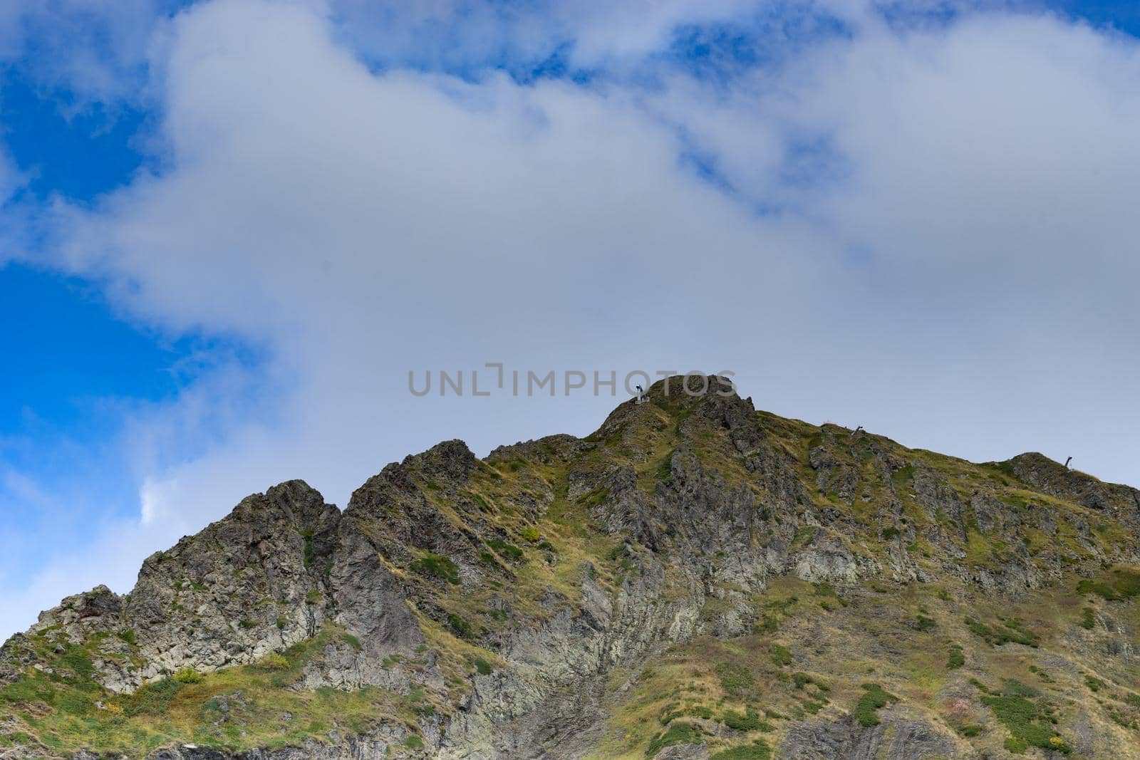 Sochi, Russia. mountain landscape with rocky slopes on Krasnaya Polyana.