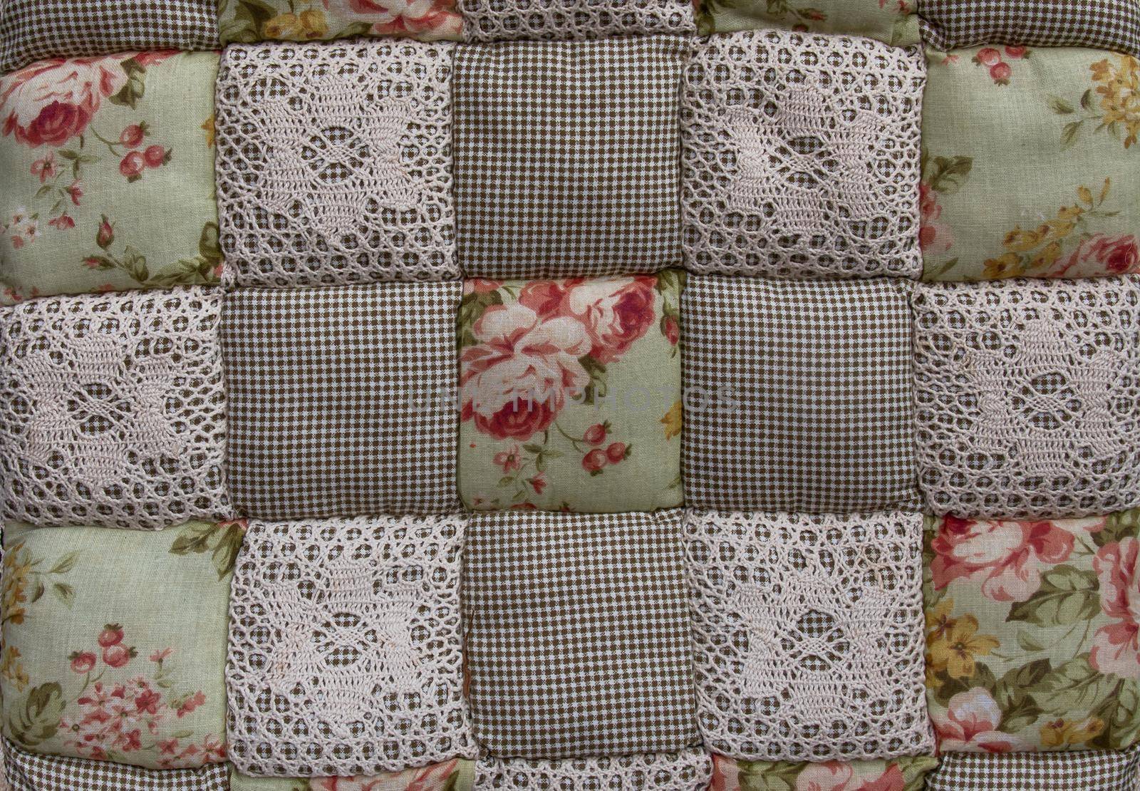 Texture of Vintage retro Chair Cushions in close up. Background of Chair Cushions.