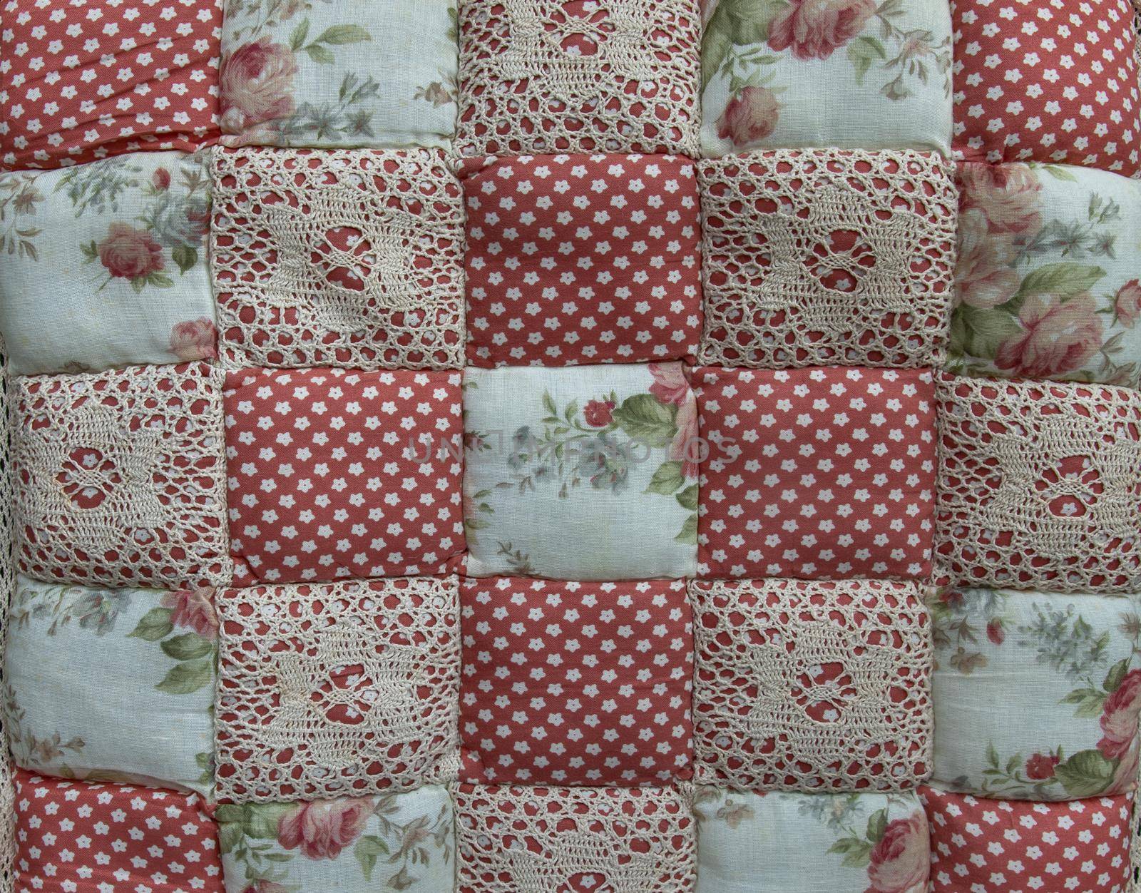 Texture of Vintage retro Chair Cushions in close up. Background of Chair Cushions.