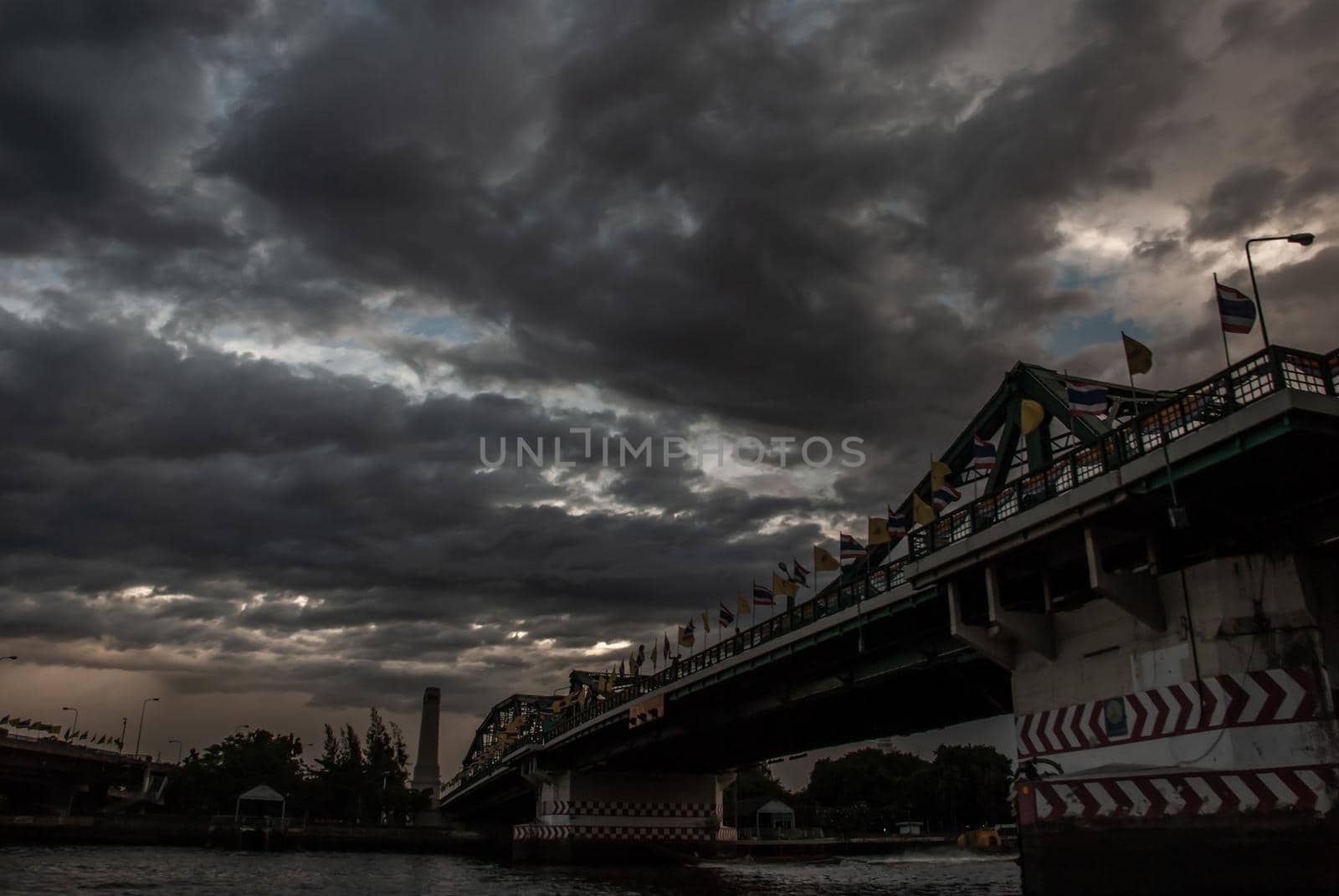 Bangkok, thailand 21 Jul, 2019 : Phra Phuttha Yodfa Bridge, Memorial Bridge.