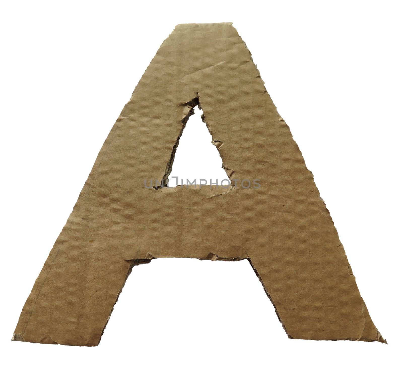 Cardboard texture Letter A by aroas