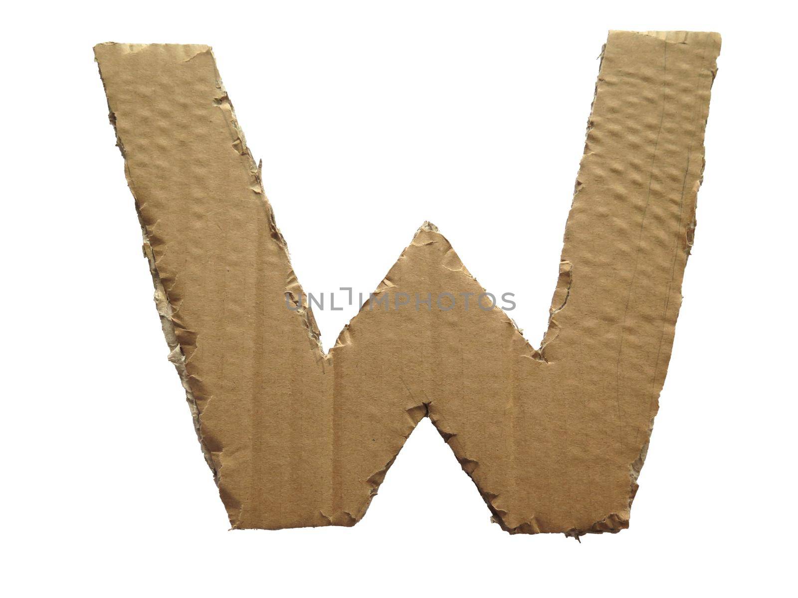 Cardboard texture Letter W by aroas