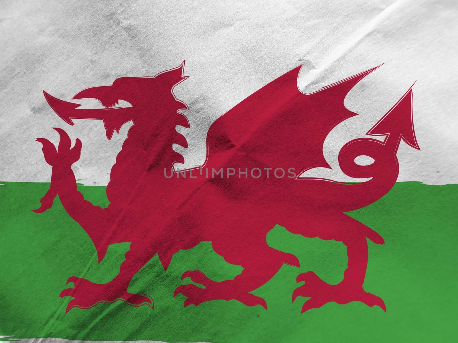 Grunge WALES flag or banner