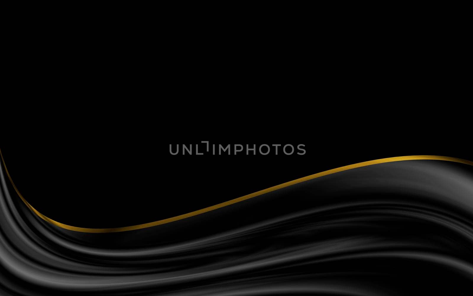 Banner design of fabric curve on black background with copy space by Myimagine