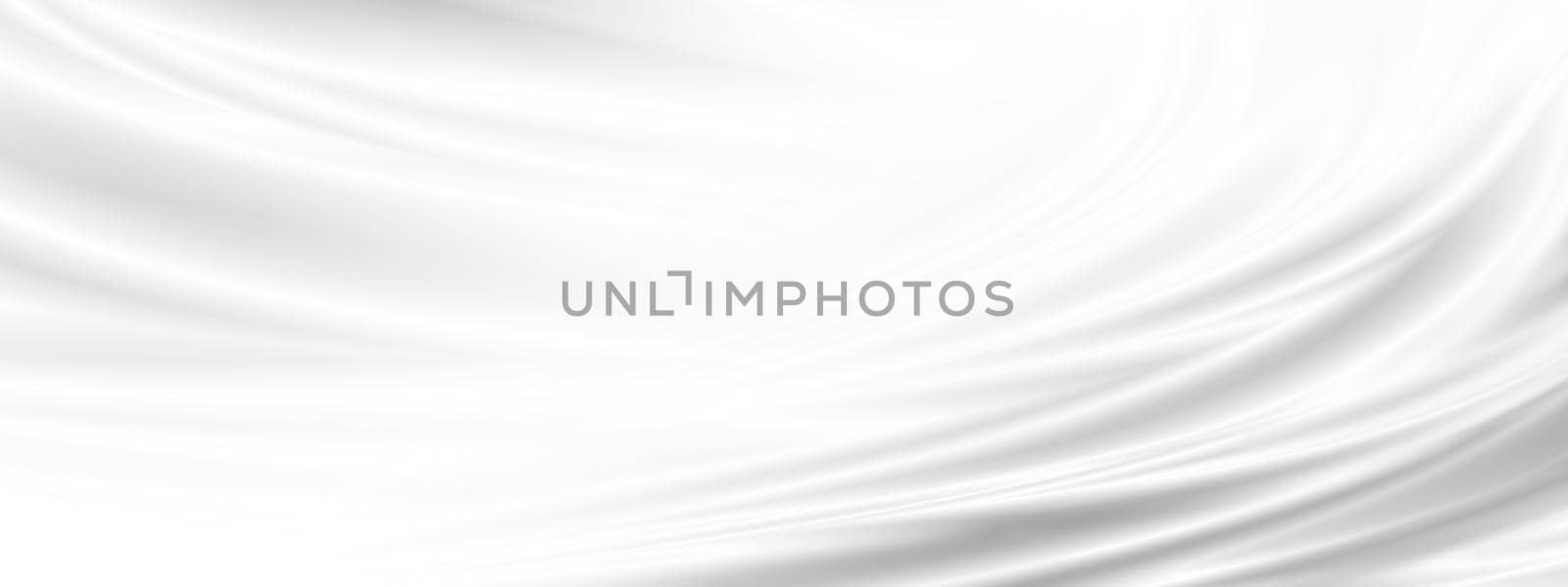 Abstract white fabric background with copy space by Myimagine