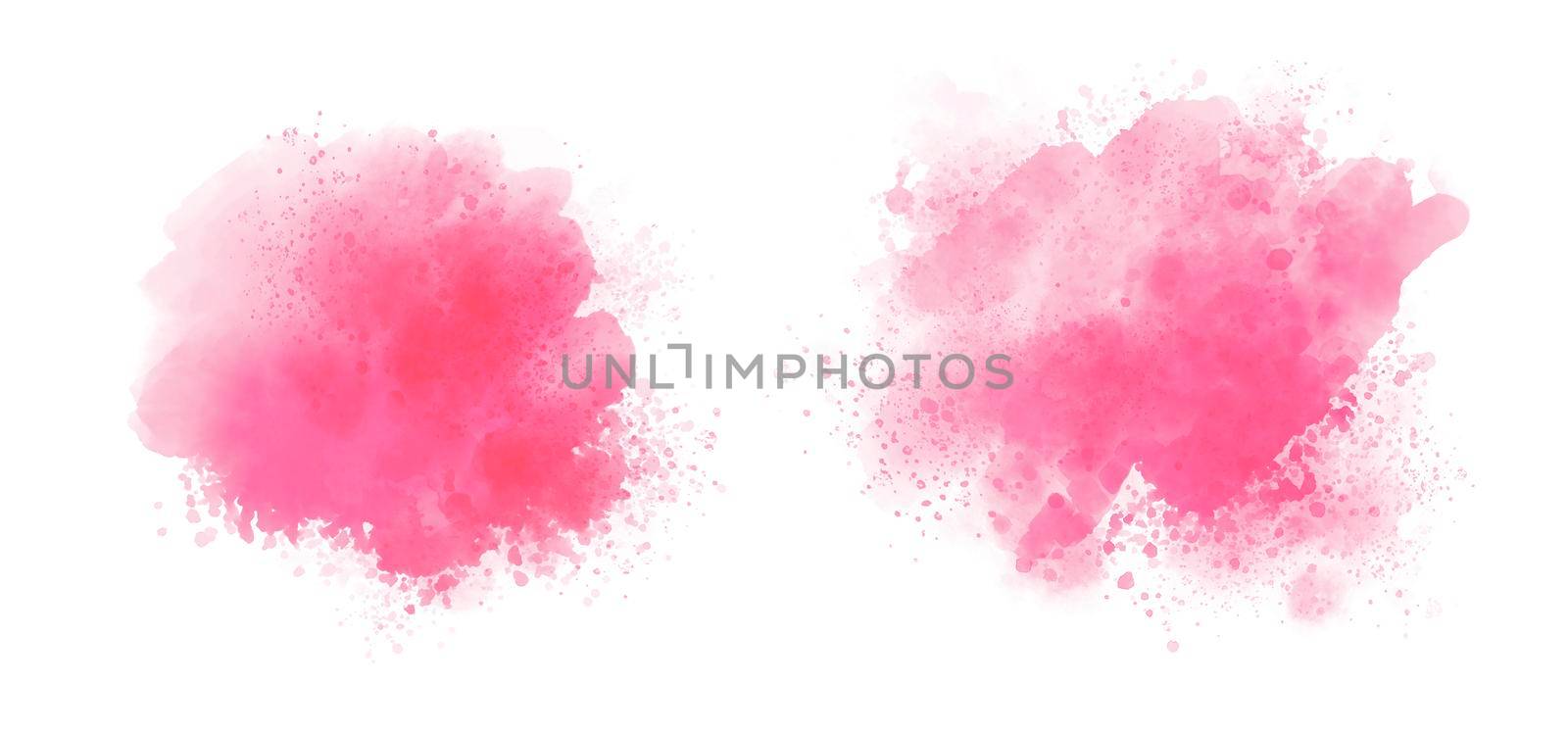 Pink watercolor on white background