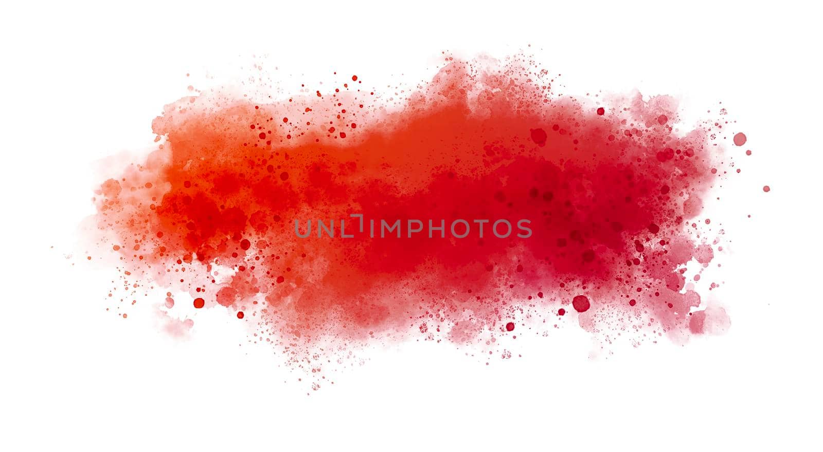 Red watercolor on white background