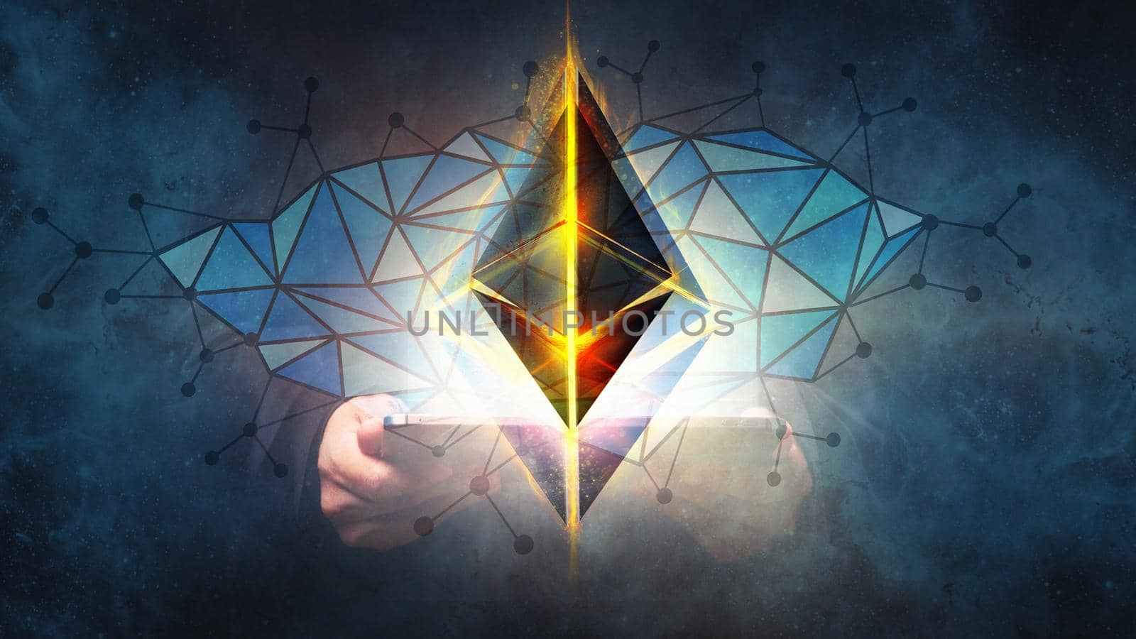 Ethereum symbol 3D of commercial future by Wasant