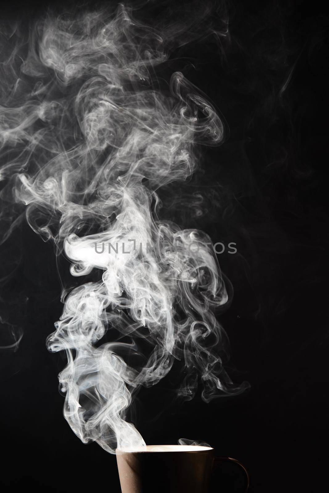 Smoke abstract on dark by Wasant