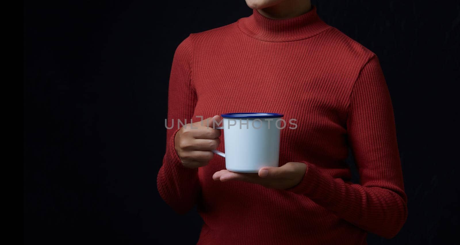 Cup of coffee with woman by Wasant