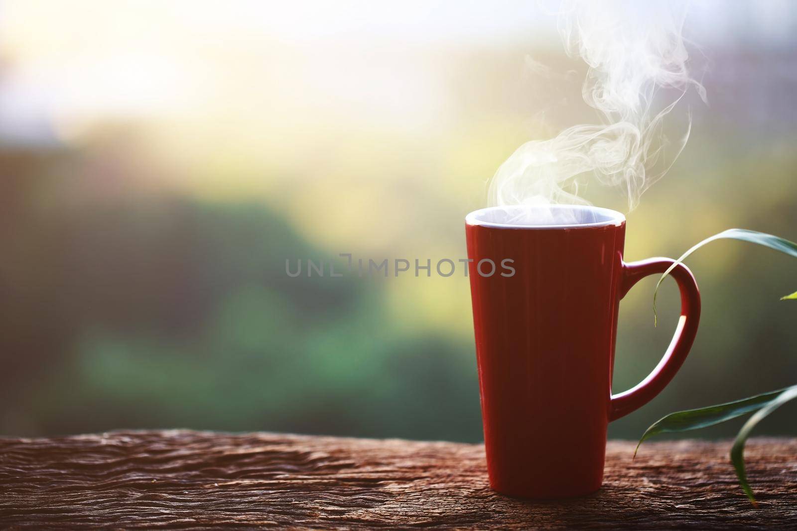 Red cup of coffee  by Wasant