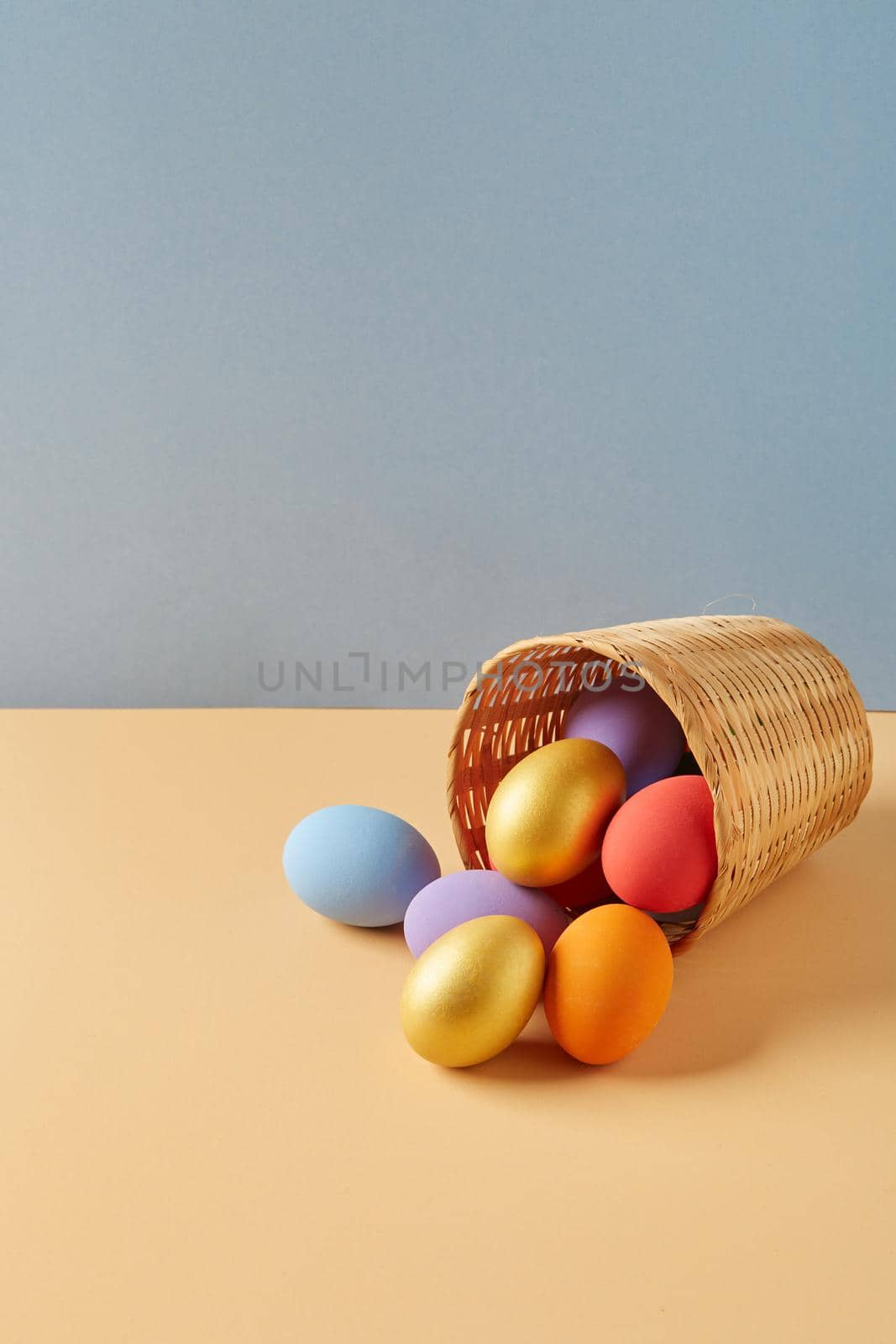 Still life with Egg Easter in basket