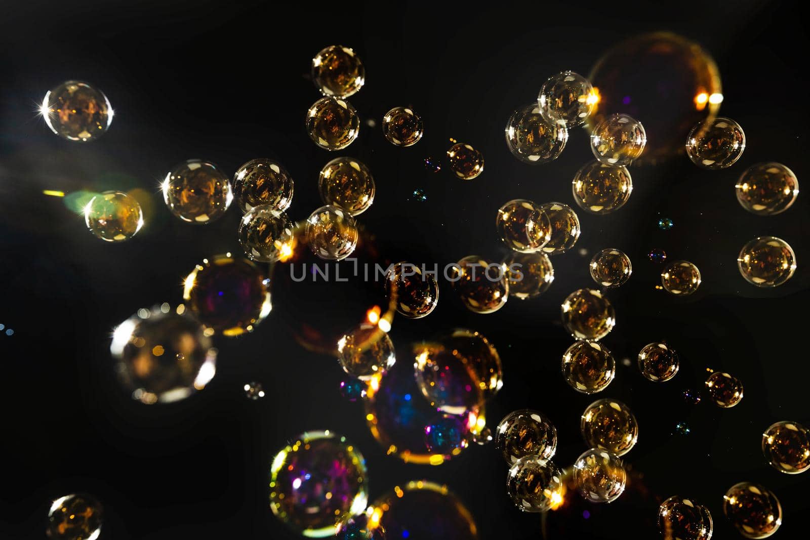 Blur Abstract soap bubbles  background by Wasant