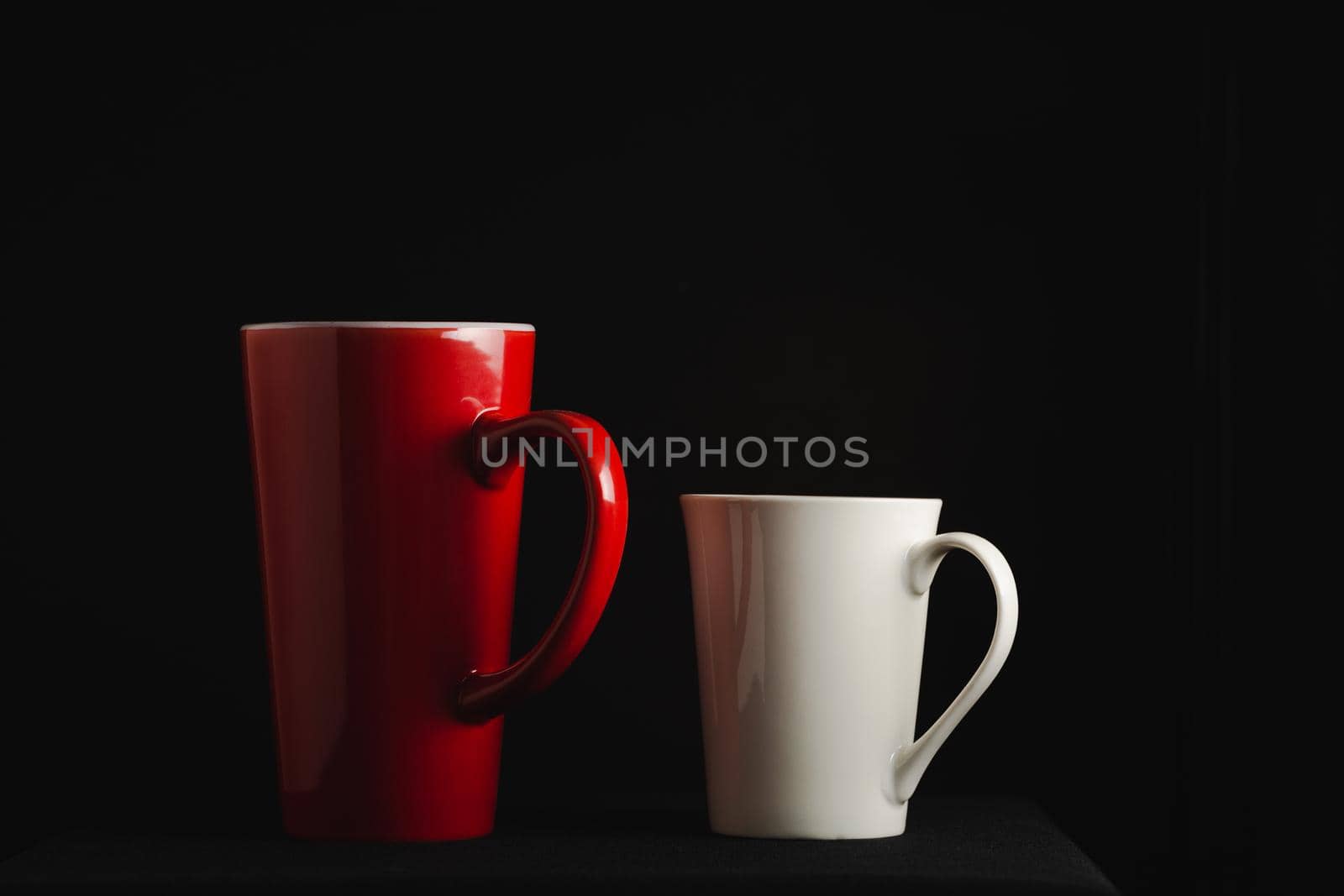 Couple cup on dark background