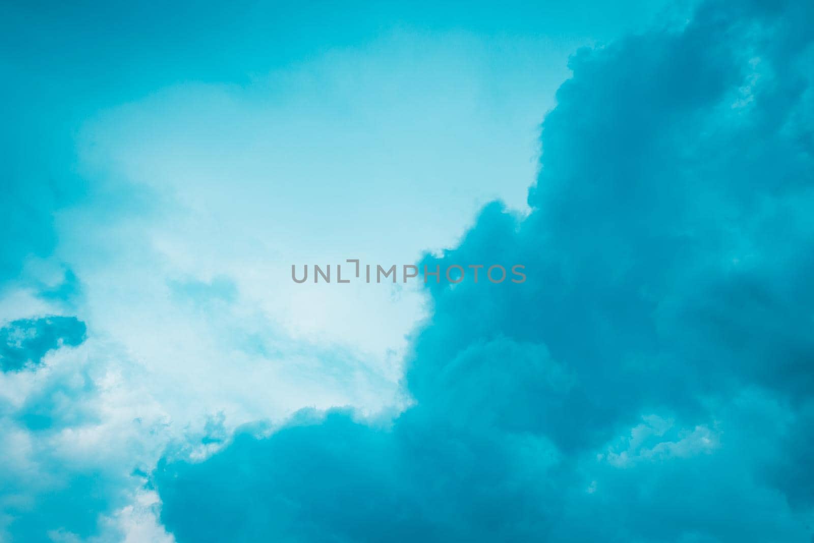 Cloudy sweet blue color with copy space