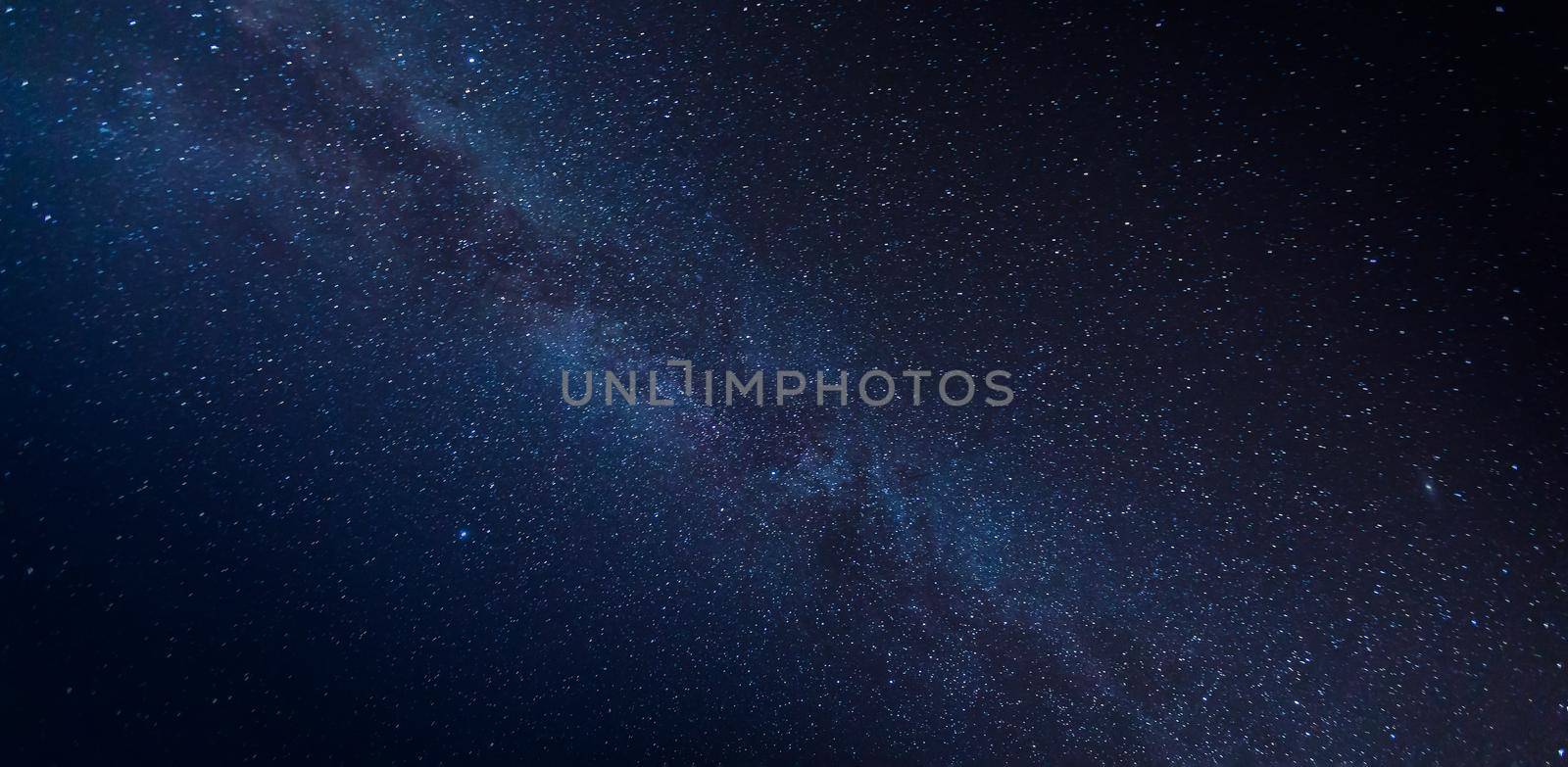 Banner of milky way galaxy with star and noise blue background,Abstract milky way galaxy with stars for background
