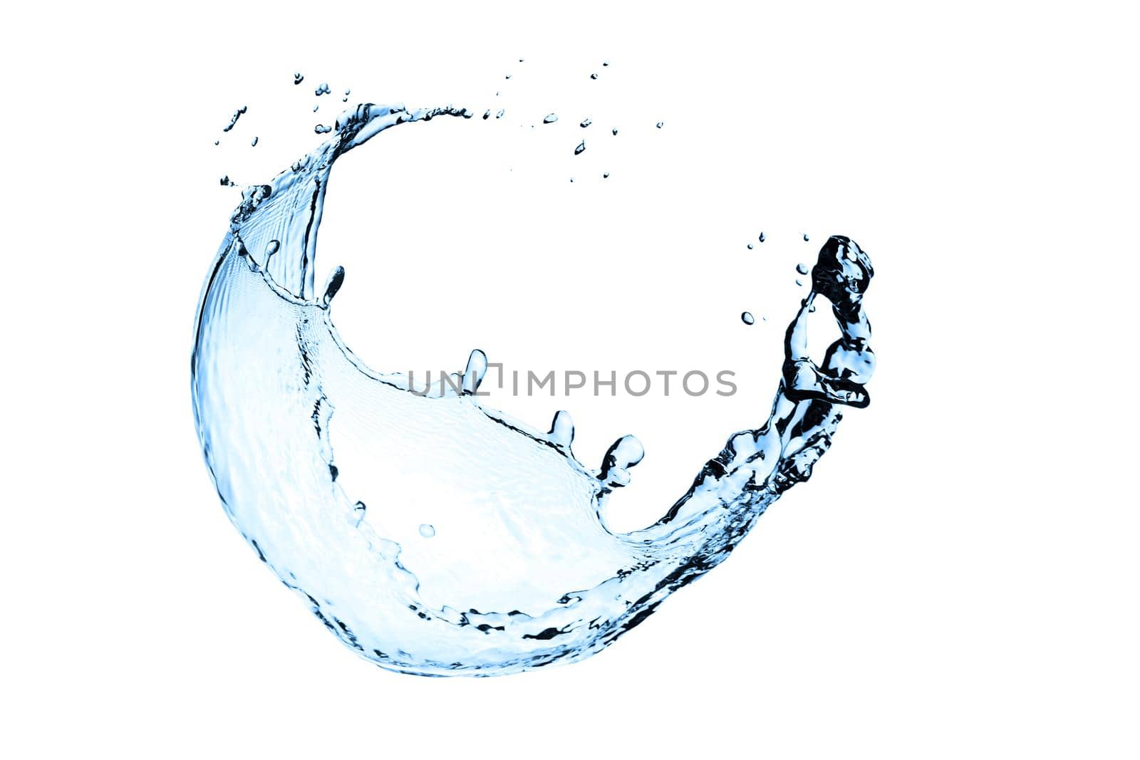 Water splash isolated on whte