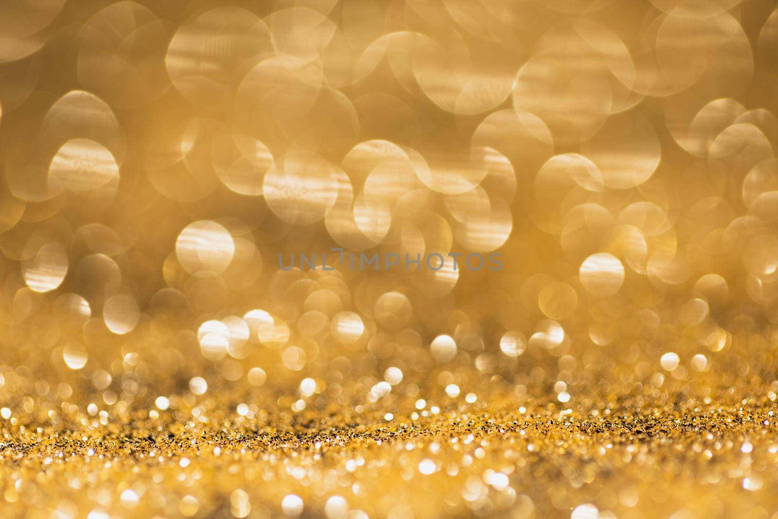 Golden color of bokeh abstract background