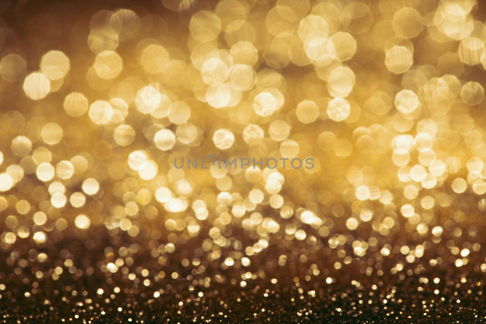 Golden color of bokeh abstract background