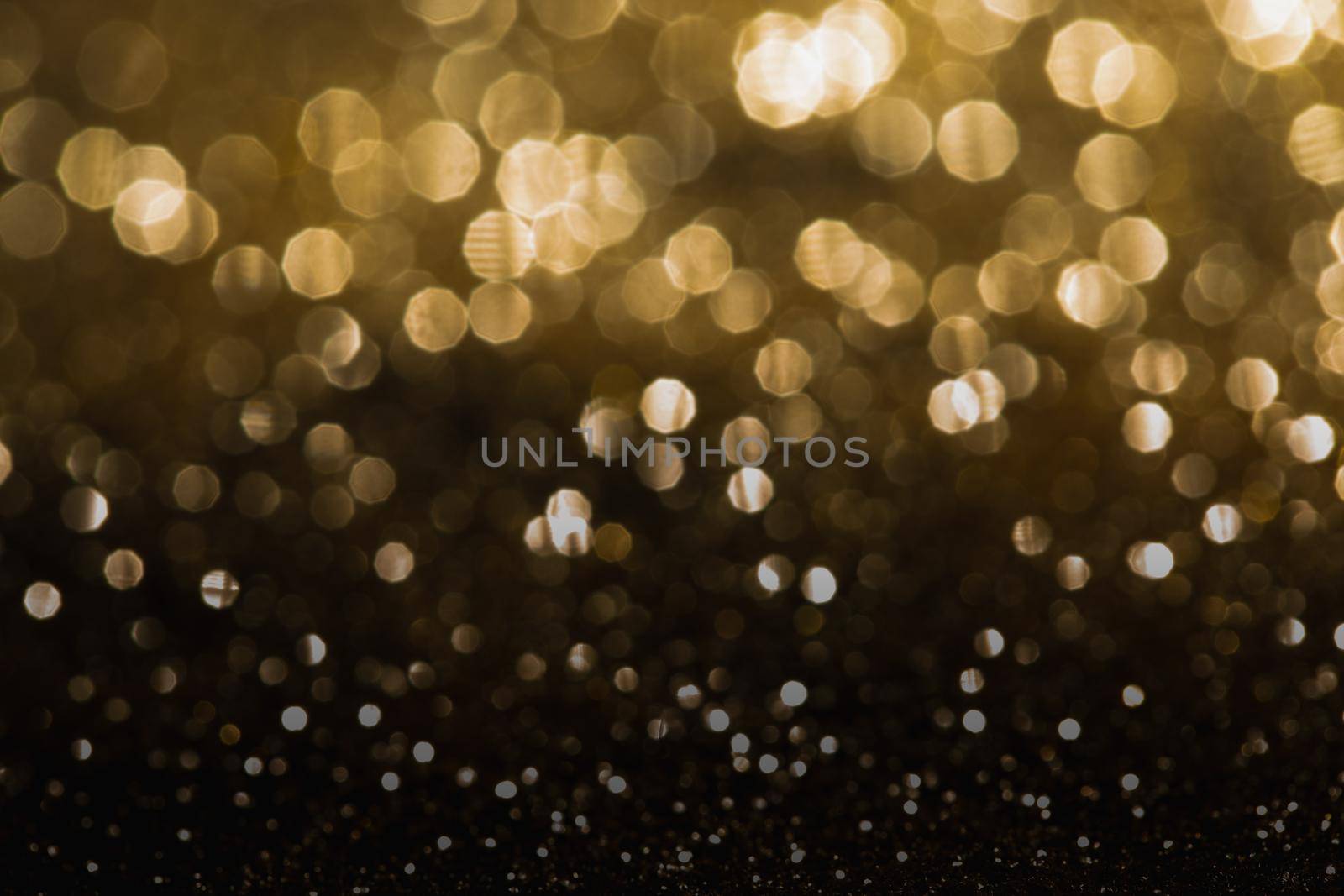 Golden color of bokeh abstract background