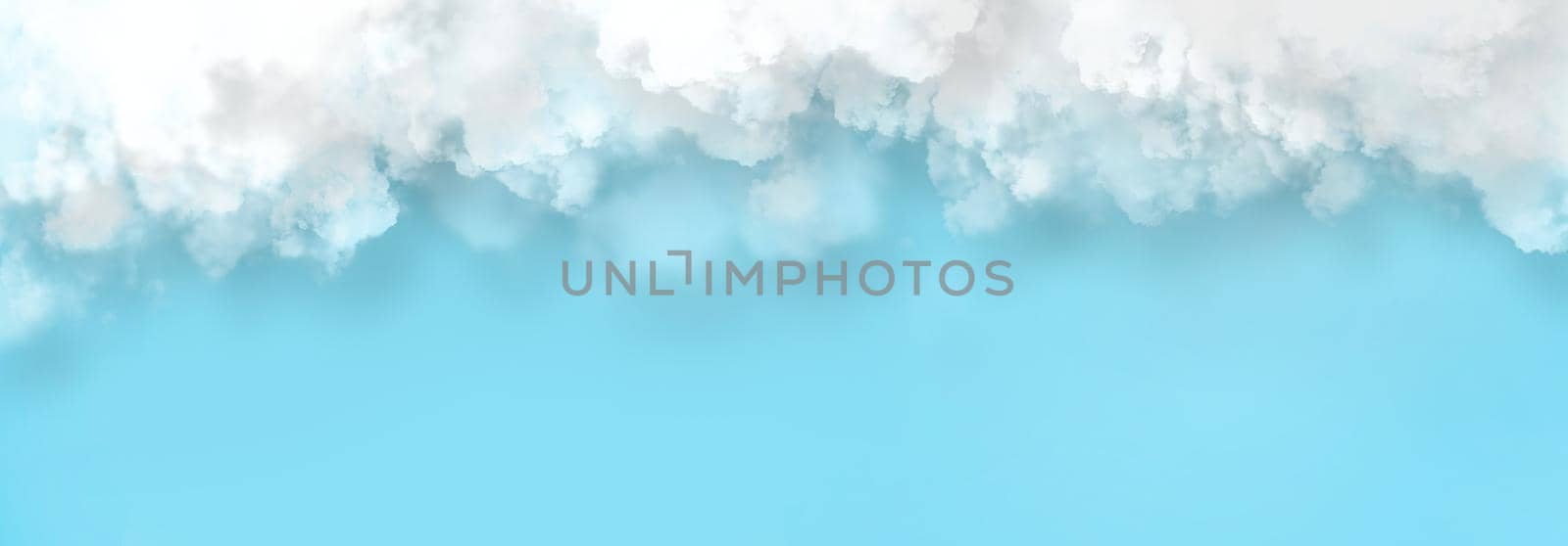 Clouds on blue sky with copy space banner background, Clouds illastration
