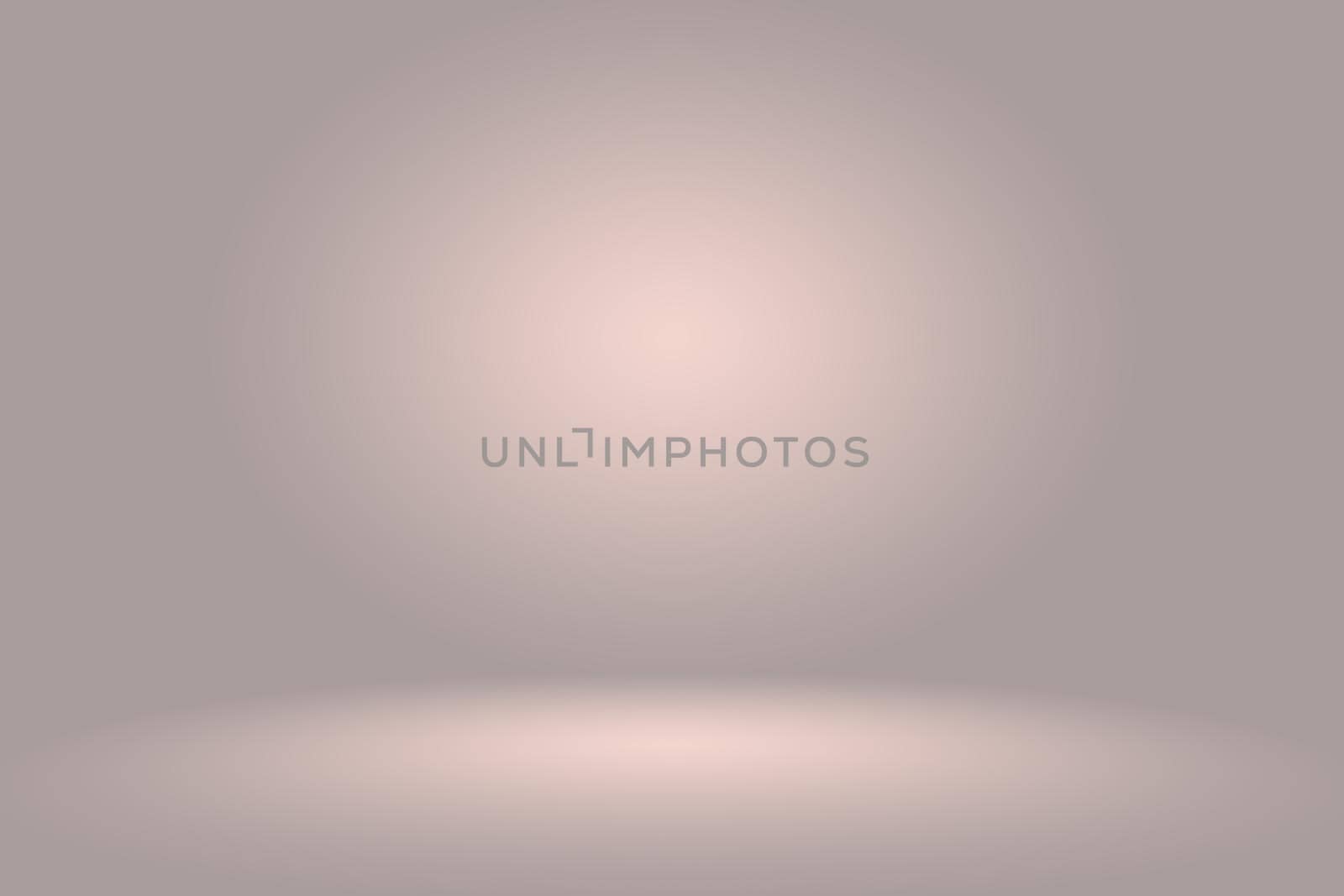 Abstract Empty Dark White Grey gradient with Black solid vignette lighting Studio wall and floor background well use as backdrop. Background empty white room with space for your text and picture by Benzoix