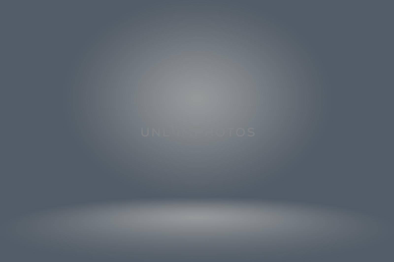 Abstract Empty Dark White Grey gradient with Black solid vignette lighting Studio wall and floor background well use as backdrop. Background empty white room with space for your text and picture.