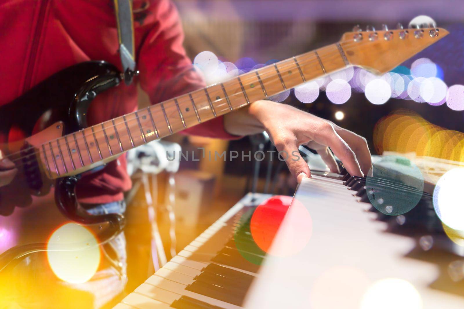Guitarist on stage.Lifestyle of musicians by carloscastilla
