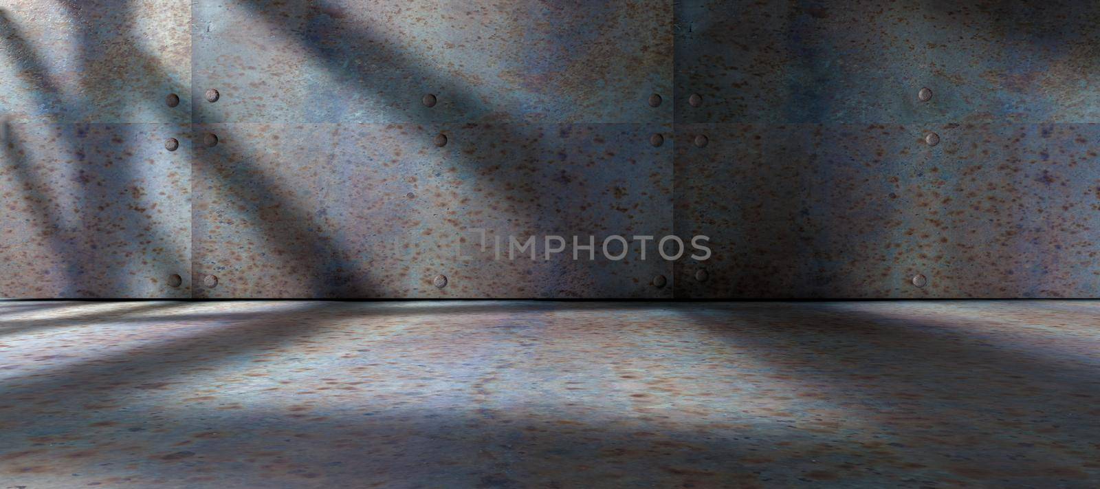 Empty space of interior.Floor and wall background.3d illustration
