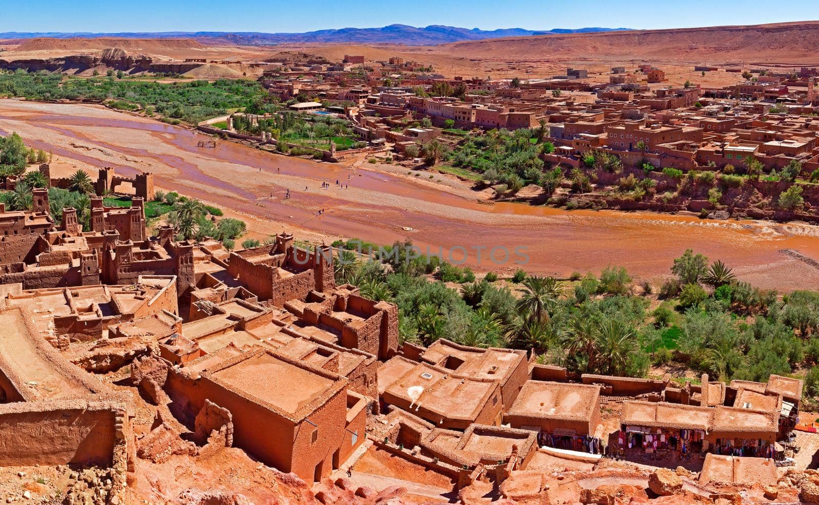 Landmark scenic landscape Marrakech.Sunset scenery.adventure traveling.Africa adventure trips.