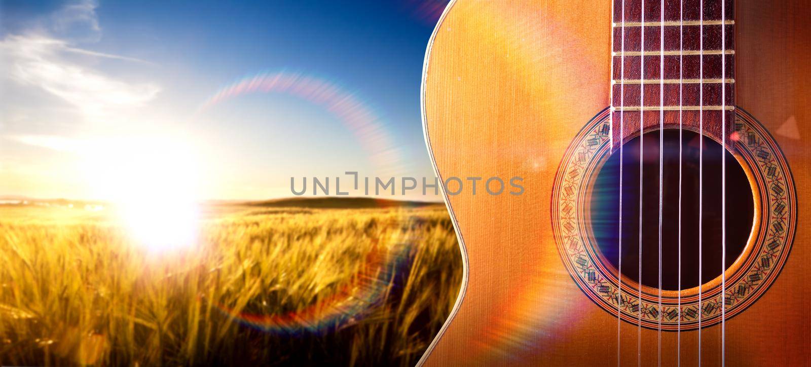 Spanish guitar and music background.Spanish culture
