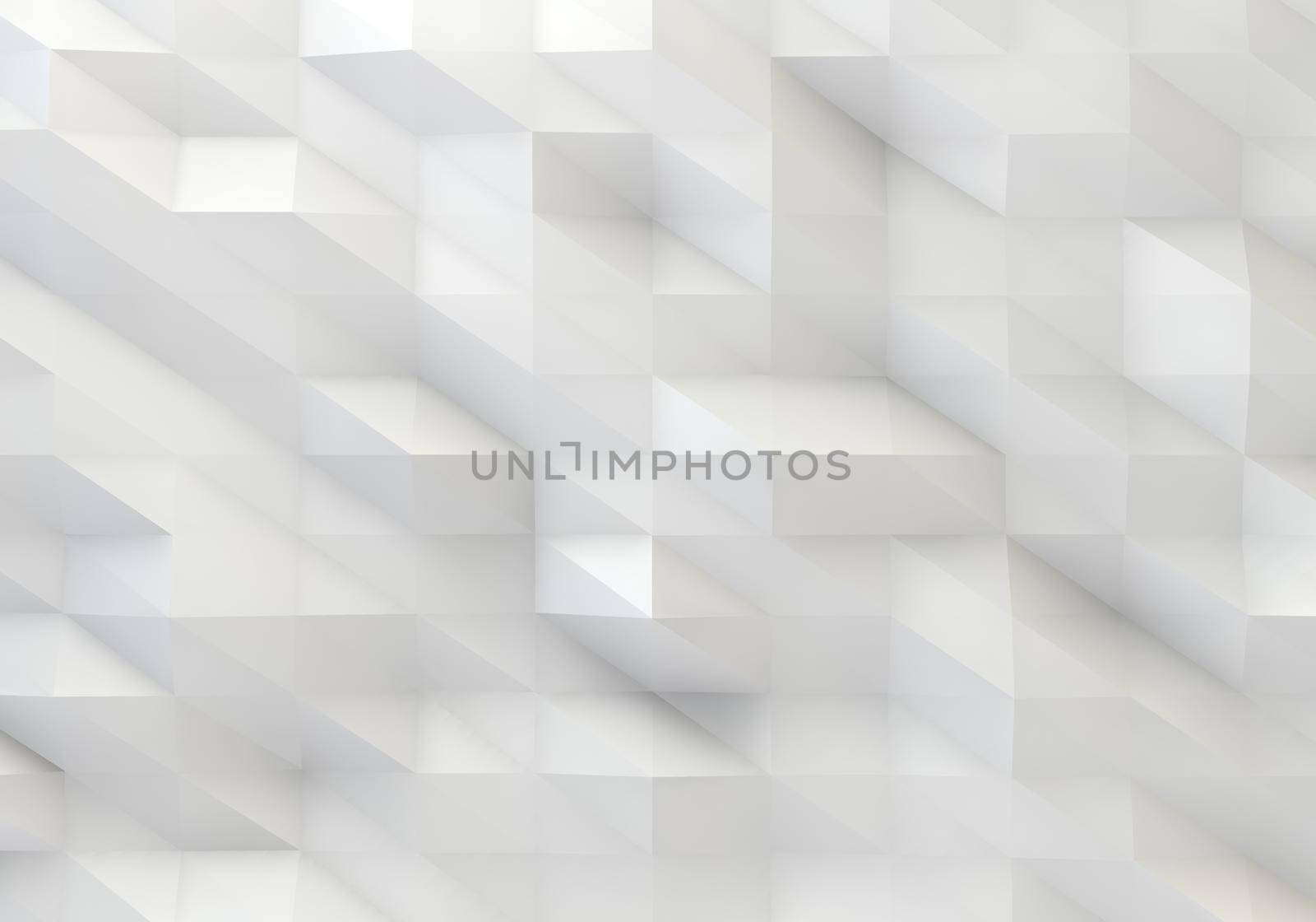 3d illustration of white surface with geometric shapes  background