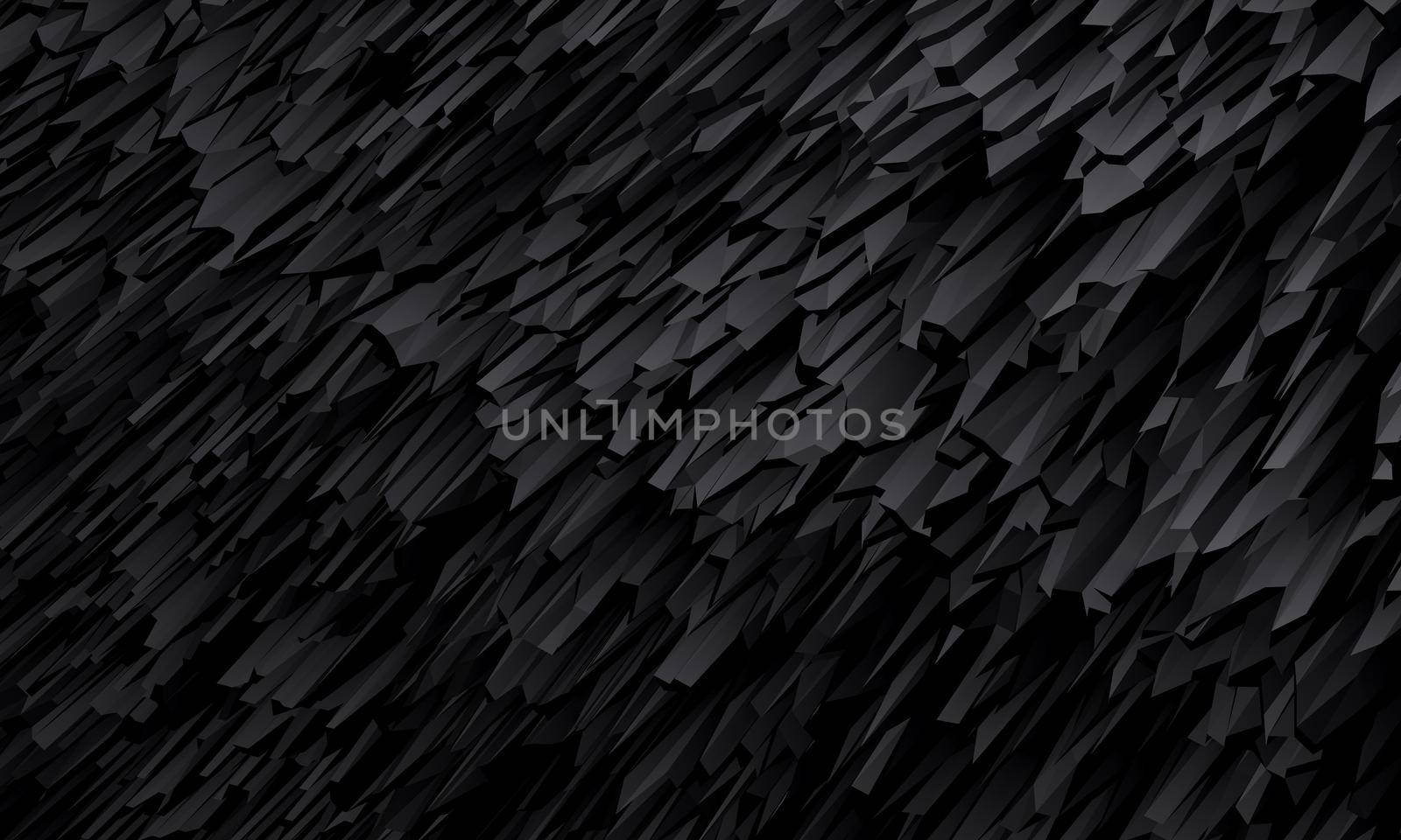 3d illustration of  black textured surface background