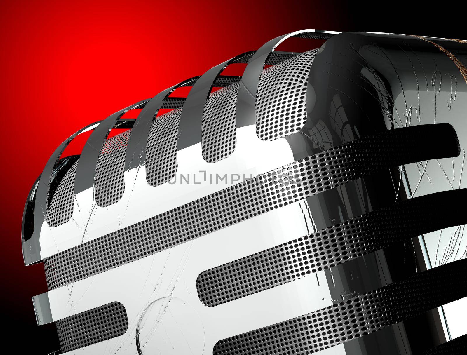 Close up image of retro microphone.Music background and sing concept