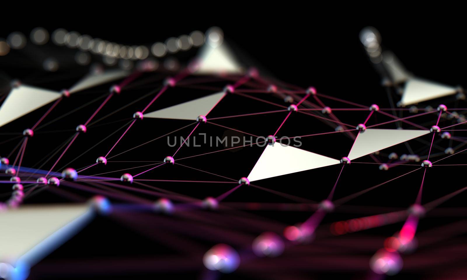 Abstract mesh and net.Networking and internet concept.3d illustration