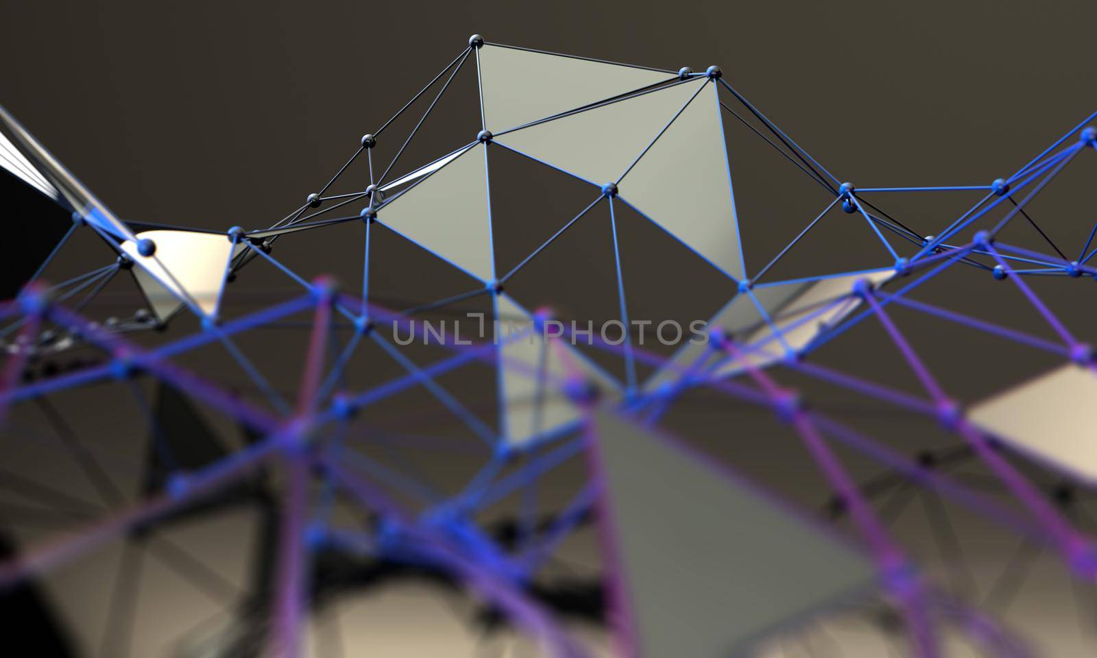 Abstract mesh and net.Networking and internet concept.3d illustration