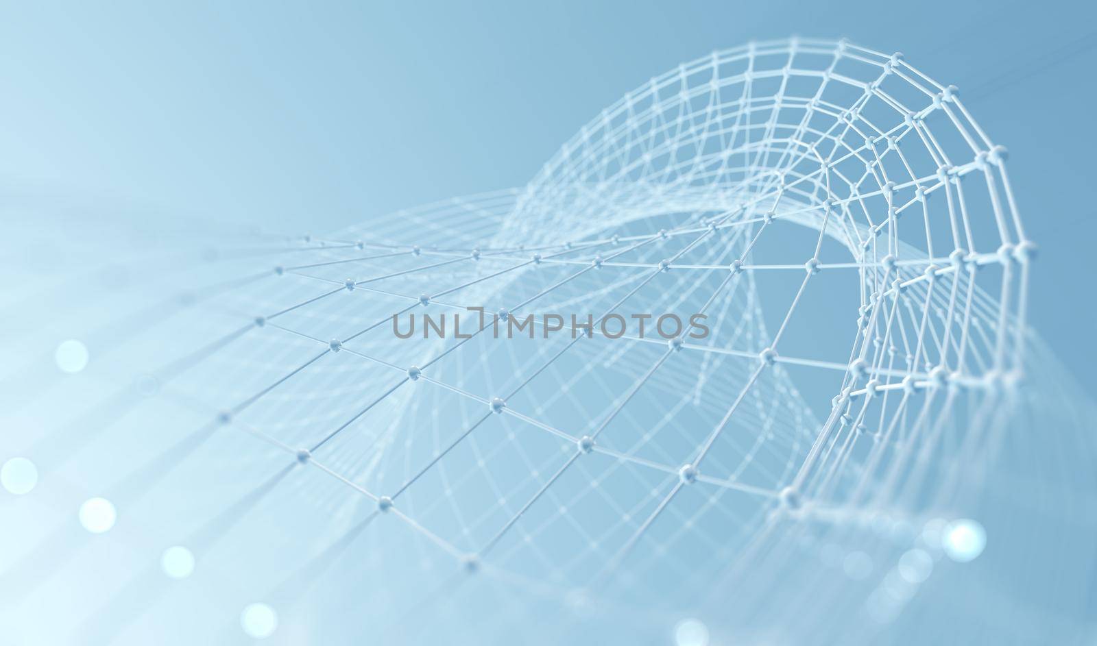 Abstract mesh and net.Networking and internet concept.3d illustration