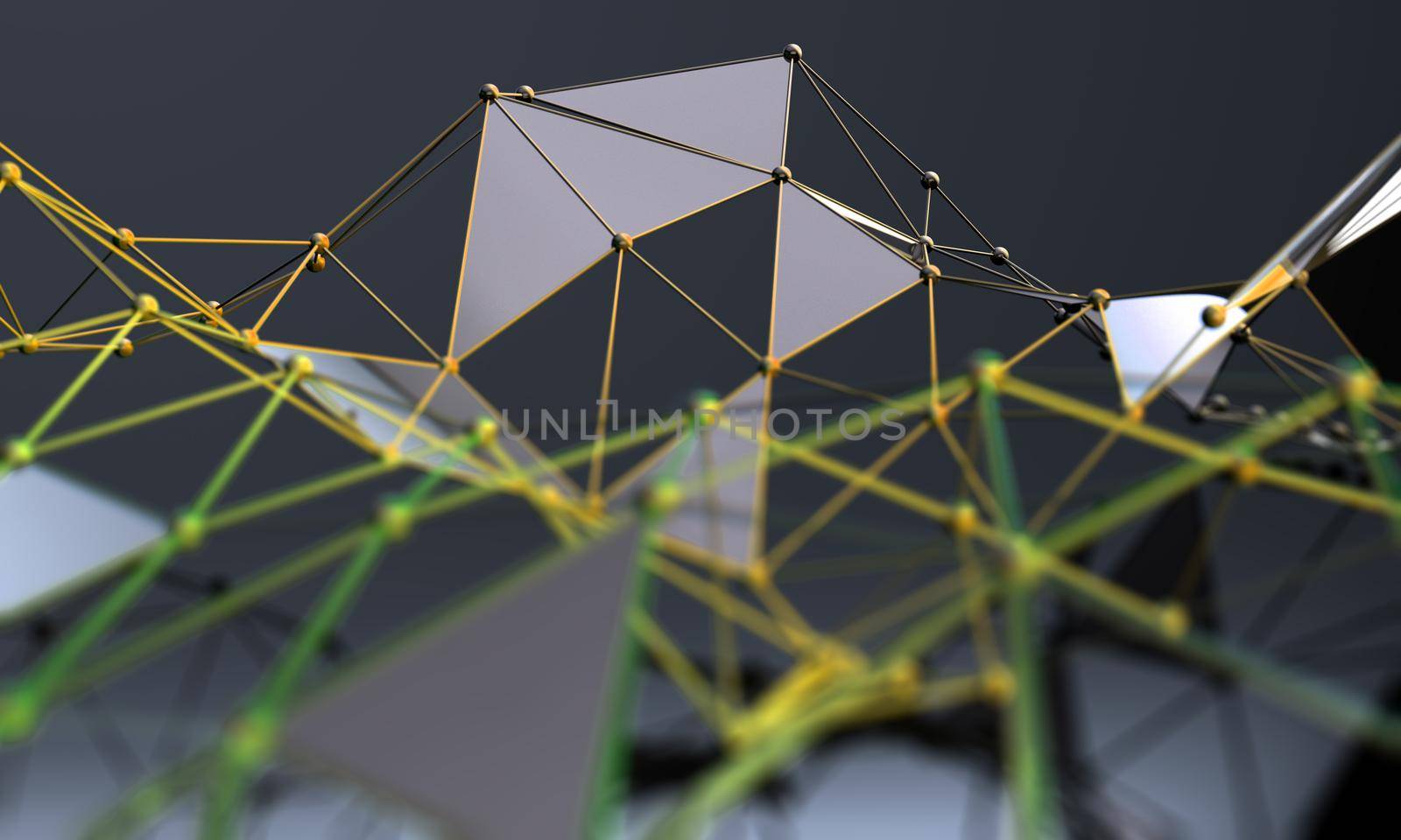 Abstract mesh and net.Networking and internet concept.3d illustration